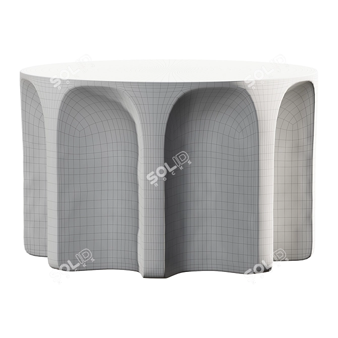 Sculptural Ceramic Coffee Table Art 3D model image 4