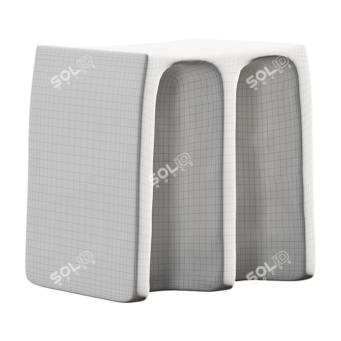 Sculptural Ceramic Coffee Table - 550x450H 3D model image 4