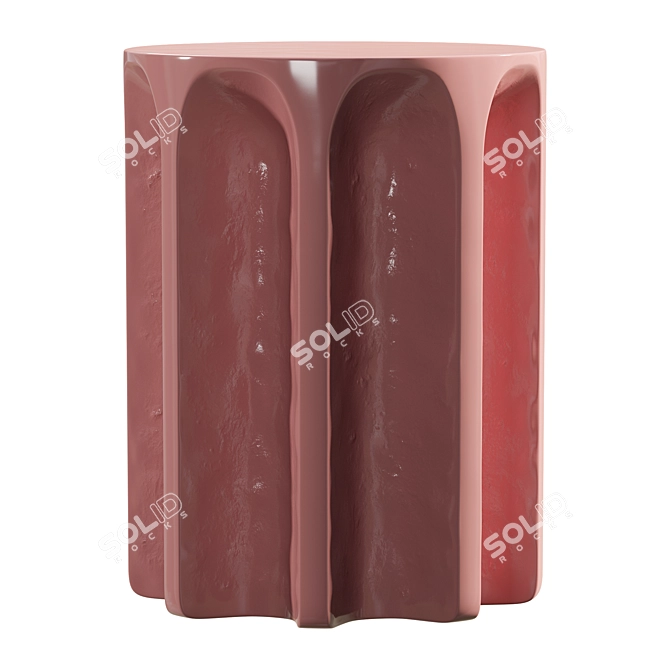 Sculptural Ceramic Coffee Table - 550x450H 3D model image 5