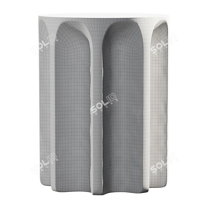 Sculptural Ceramic Coffee Table - 550x450H 3D model image 6