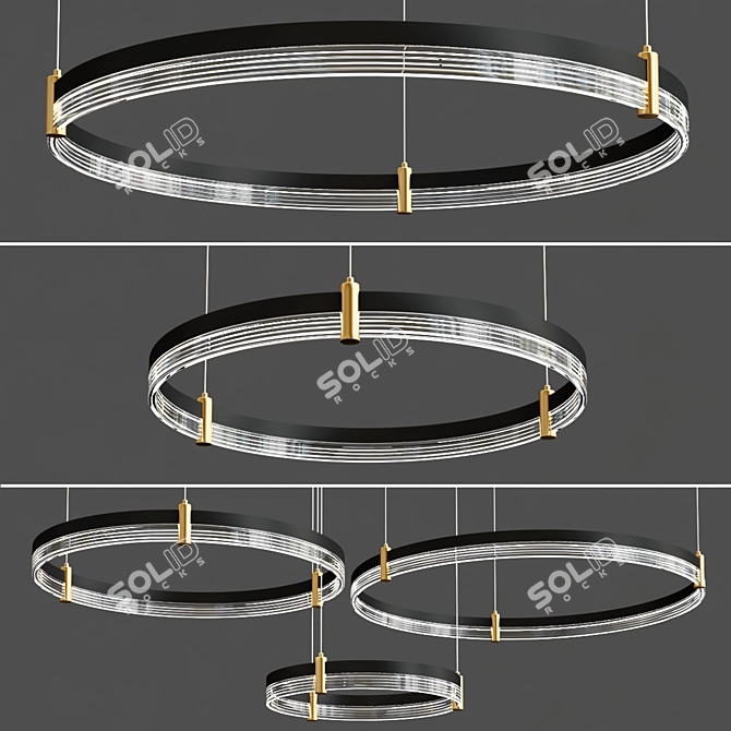 Modern Mercury Pendant Lamp Collection 3D model image 2