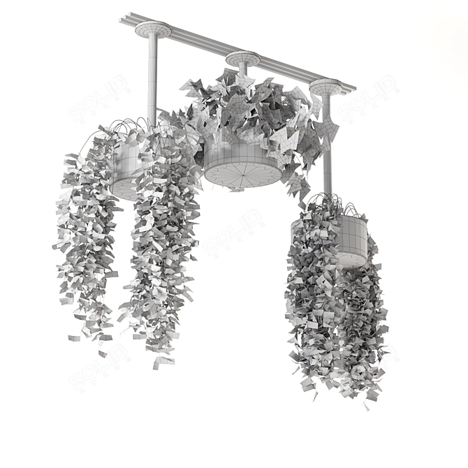  Metal Box Hanging Plants Set 3D model image 6