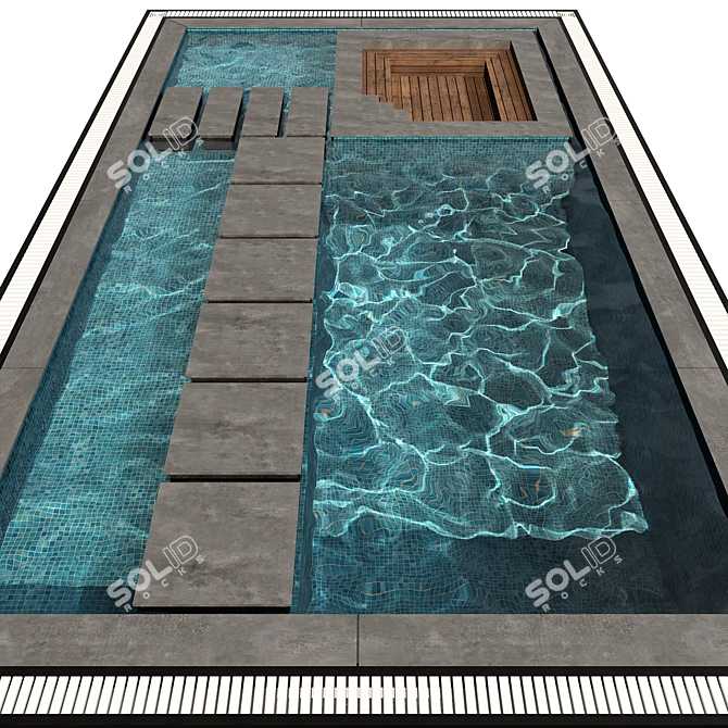 Crystal Clear Pool Model 3D model image 2