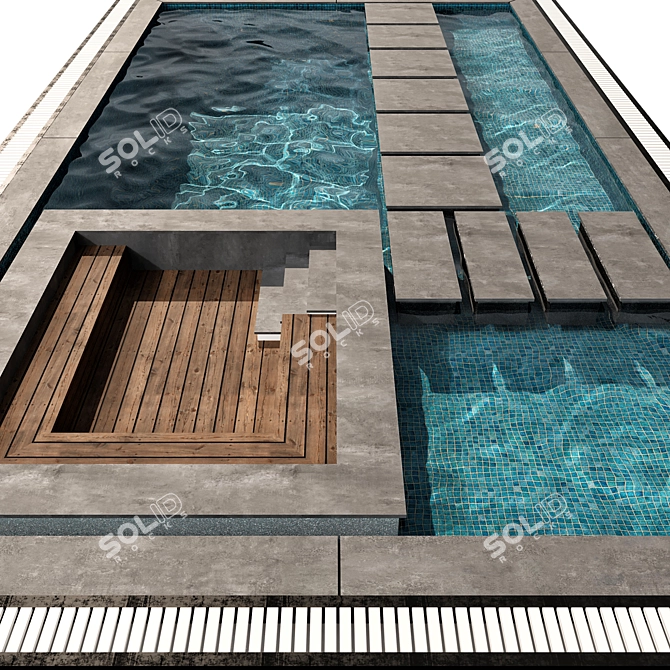  Crystal Clear Pool Model 3D model image 3