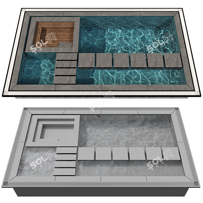  Crystal Clear Pool Model 3D model image 4