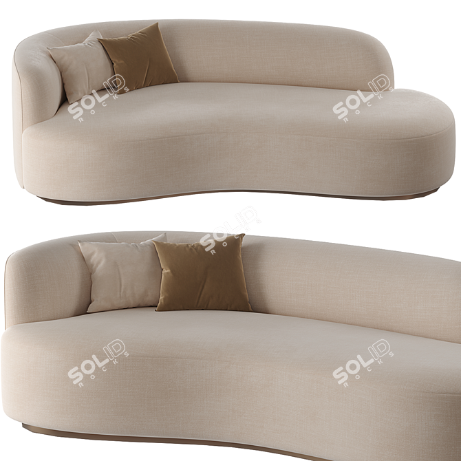 Elegant Modern Sofa by Eichholtz 3D model image 3