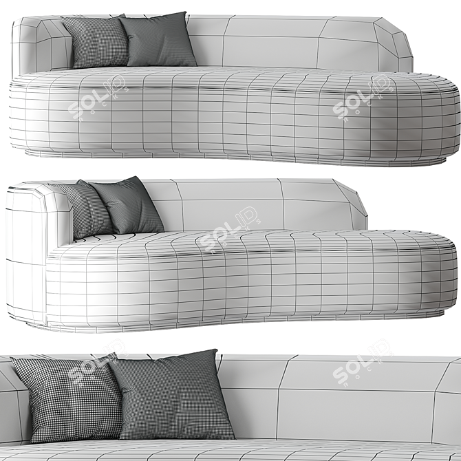 Elegant Modern Sofa by Eichholtz 3D model image 4