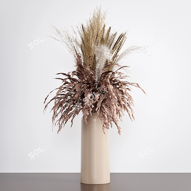 Nature-Inspired Dried Branch Bouquet 3D model image 2