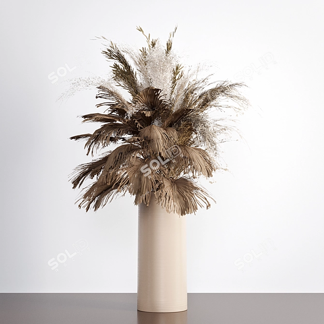 Nature-Inspired Dried Branch Bouquet 3D model image 3