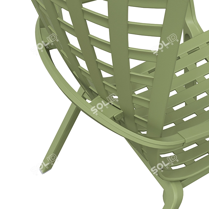 Outdoor Plastic Armchair Folio 3D model image 4