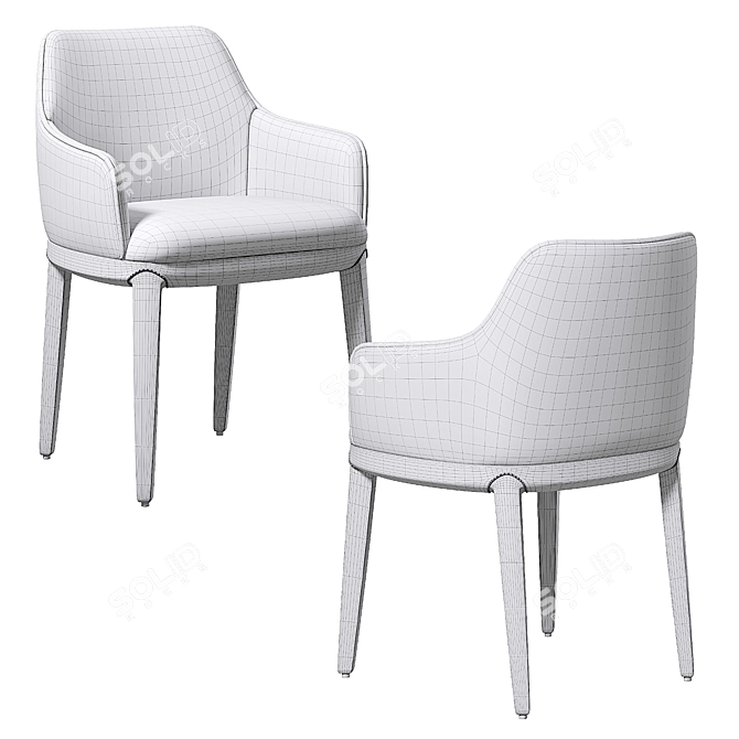 Modern Designer Sabien Armchair 3D model image 5