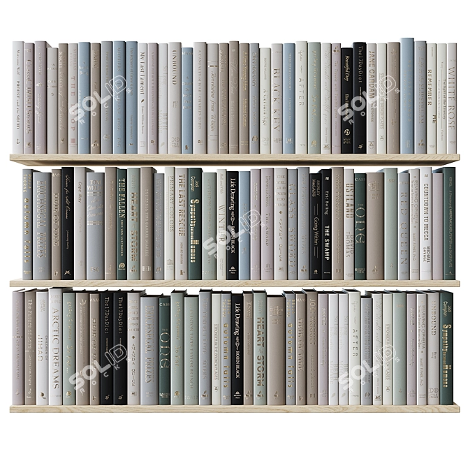 Pastel Color Book Set 3D model image 2