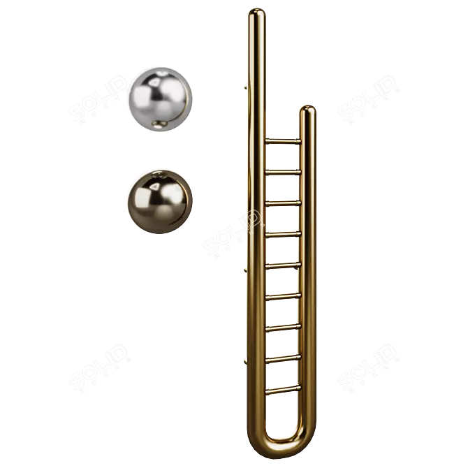 Turkish Stainless Steel Towel Warmer 3D model image 1