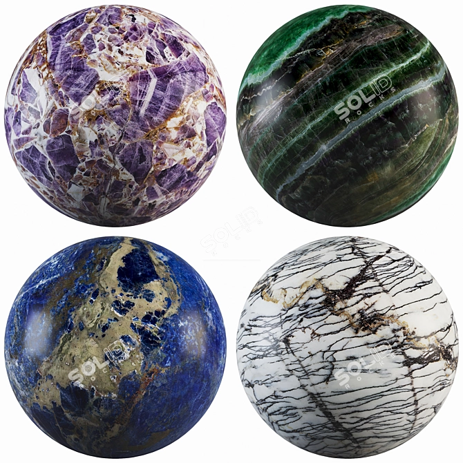 Luxury Marble Texture Collection 3D model image 1