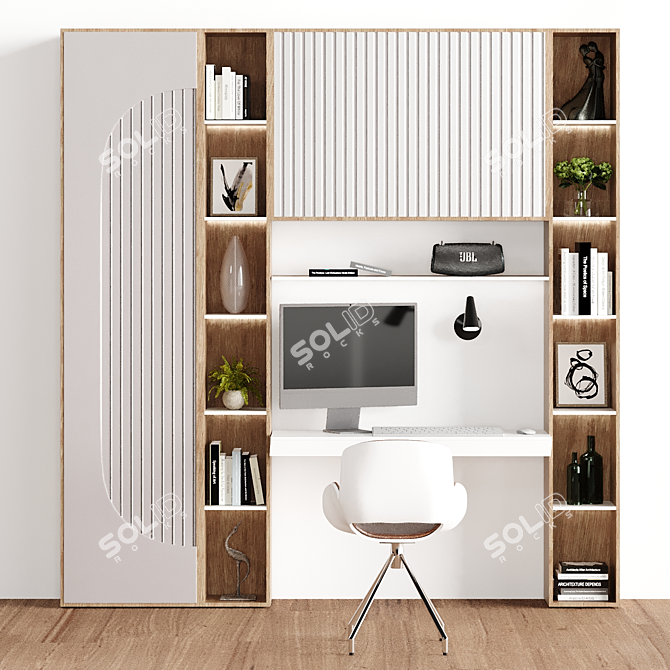 Modern Office Furniture Set 3D model image 2