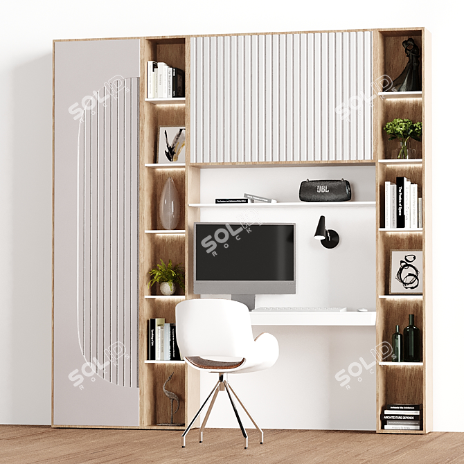 Modern Office Furniture Set 3D model image 3