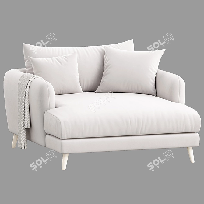 Squishmeister Love Chaise Seat 3D model image 1