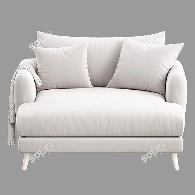 Squishmeister Love Chaise Seat 3D model image 2