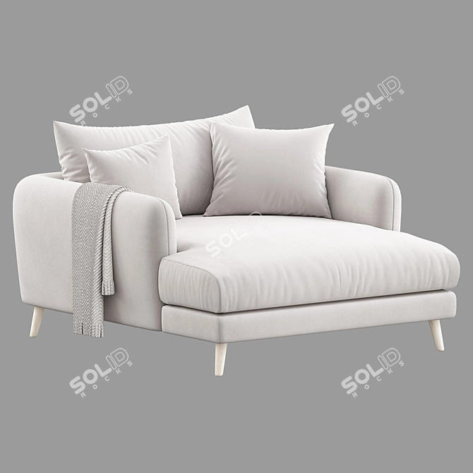 Squishmeister Love Chaise Seat 3D model image 3