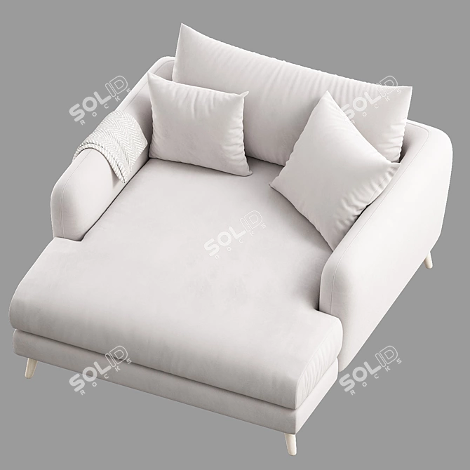 Squishmeister Love Chaise Seat 3D model image 5