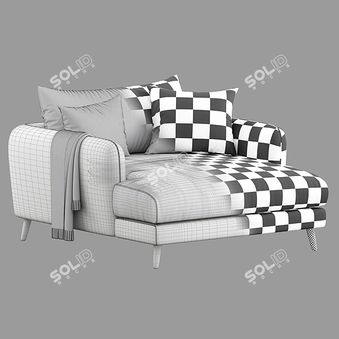 Squishmeister Love Chaise Seat 3D model image 6