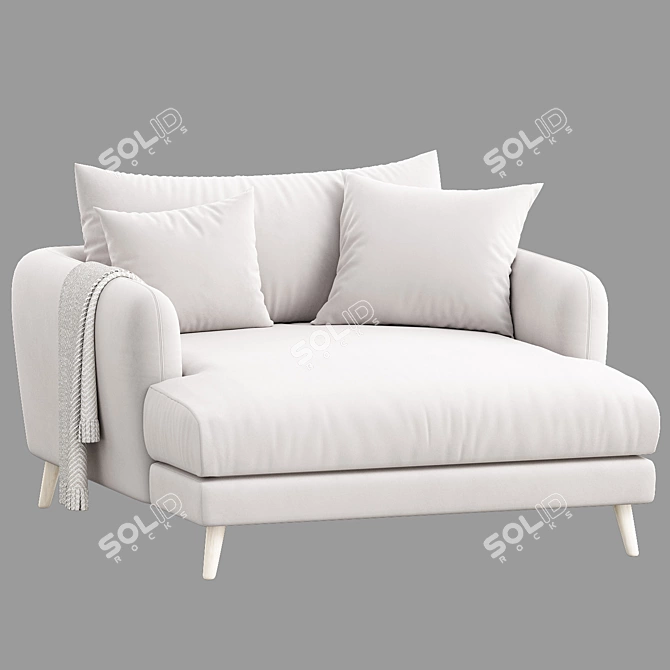 Squishmeister Love Chaise Seat 3D model image 7