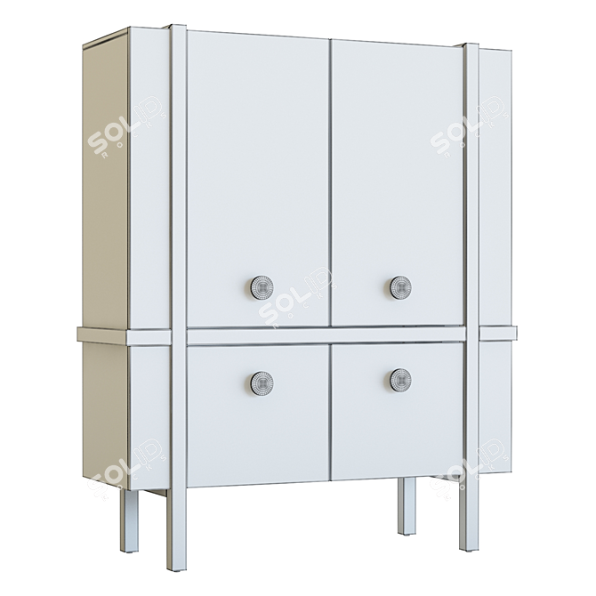 Sands Grasscloth Cabinet 3D Model 3D model image 6