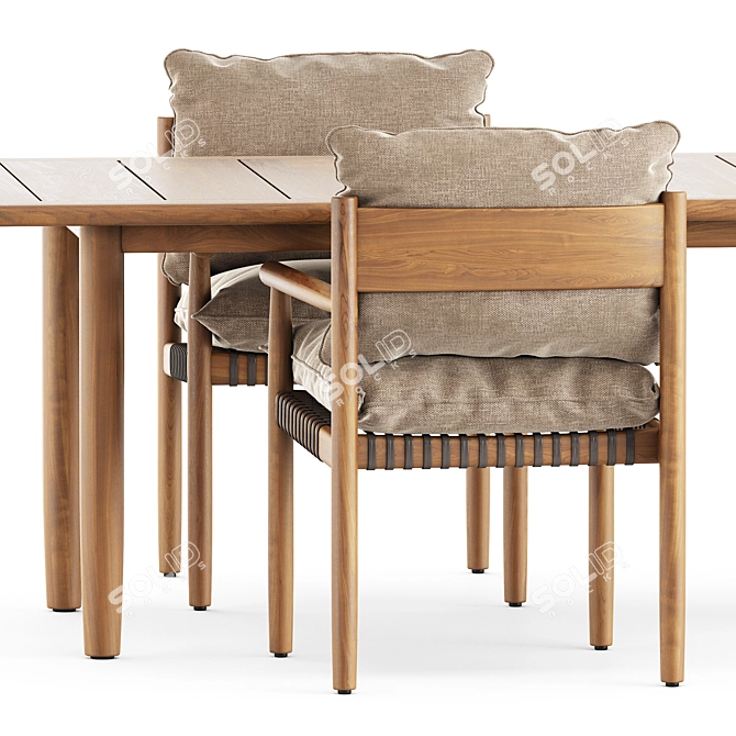 Tibbo Dedon Armchair and Table 3D model image 9