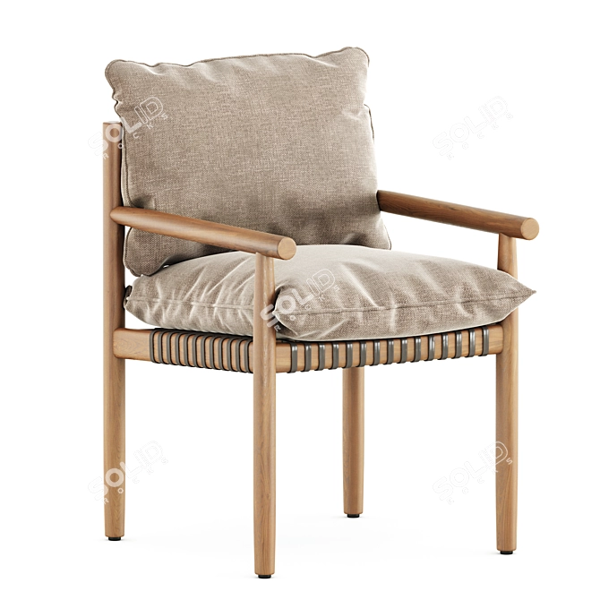 Tibbo Dedon Armchair and Table 3D model image 10