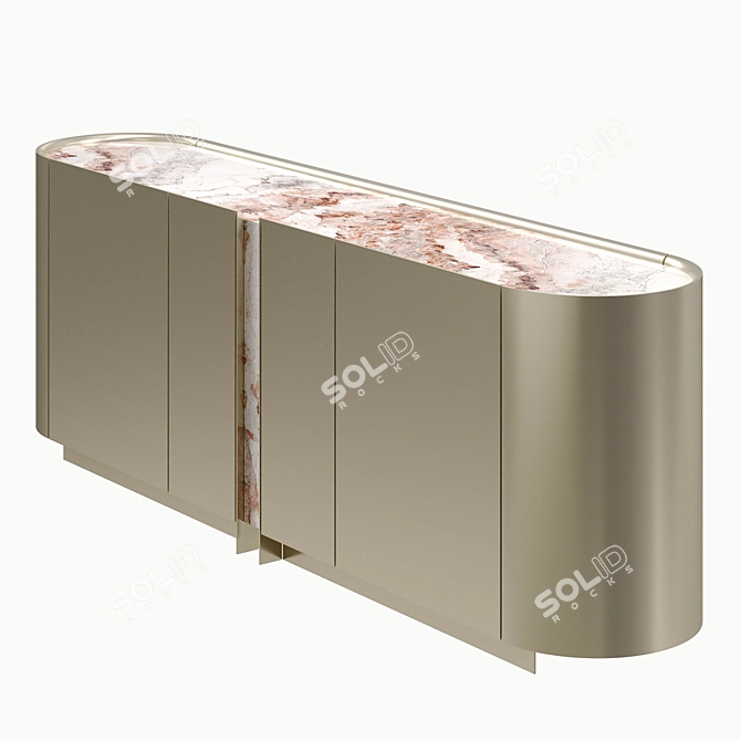 Modern Italian Sideboard Dynasty 3D model image 2