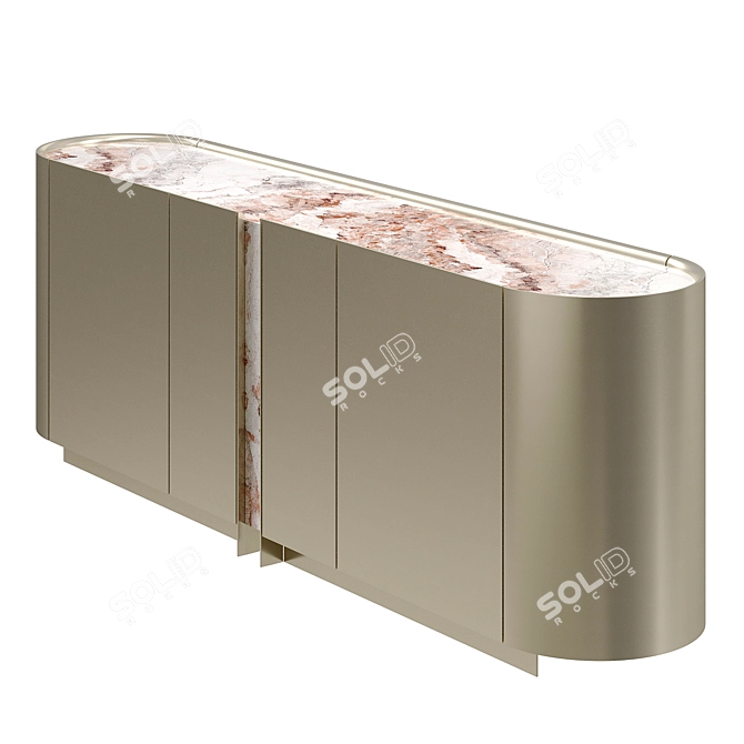 Modern Italian Sideboard Dynasty 3D model image 5