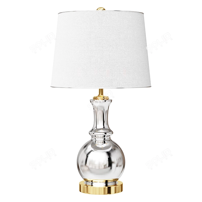 Mercury Silver Glass Table Lamps 3D model image 1