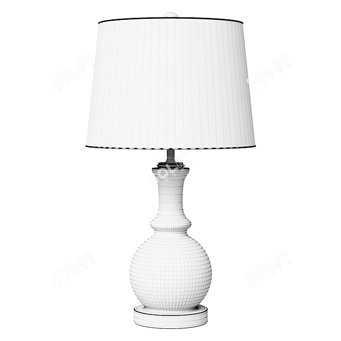 Mercury Silver Glass Table Lamps 3D model image 2