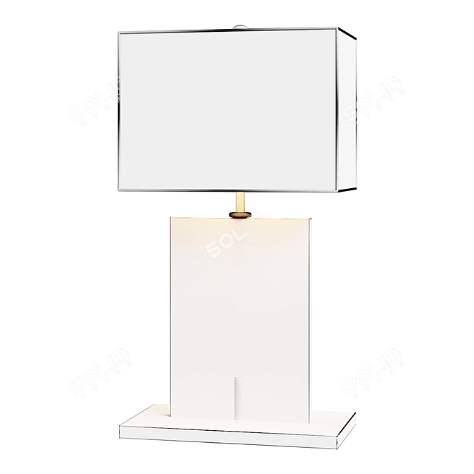 Elegant Clear Crystal Table Lamp 3D model image 2