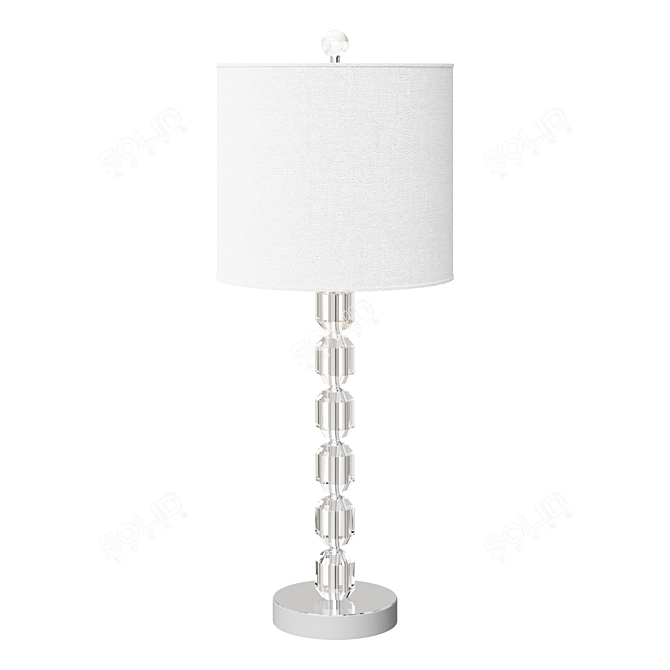 Crystal Chrome LED Table Lamp 3D model image 1