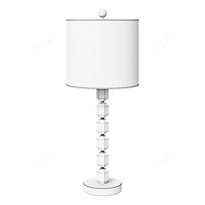 Crystal Chrome LED Table Lamp 3D model image 2