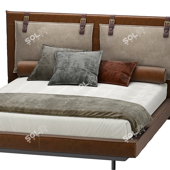 Modern Bed Belt Basso AirBox 3D model image 3