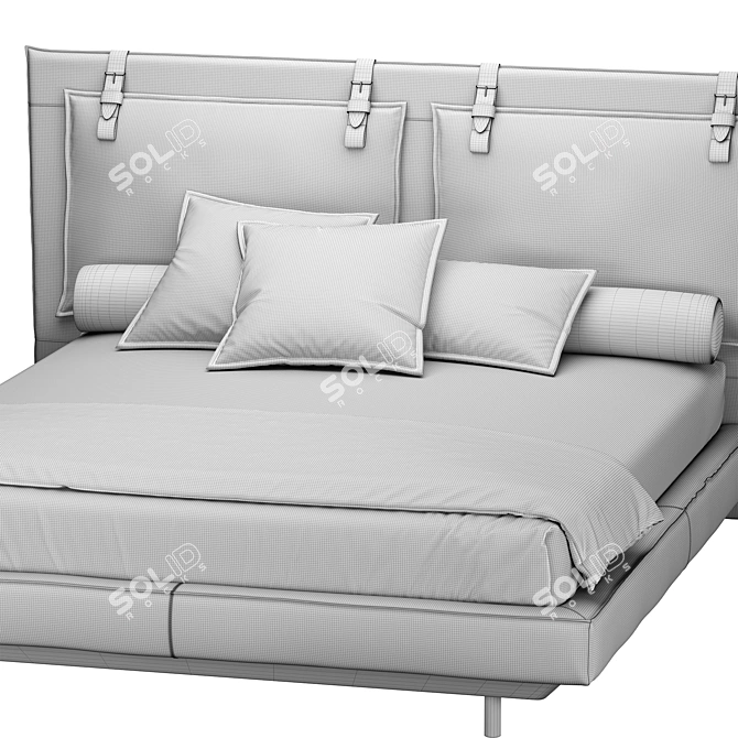 Modern Bed Belt Basso AirBox 3D model image 4