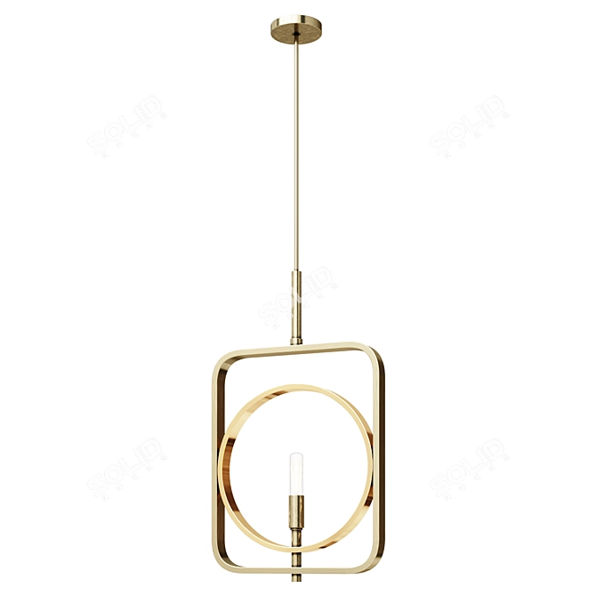 Swing Antique Bronze Pendant Light 3D model image 1