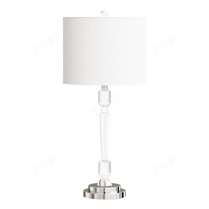 Elegant Crystal Table Lamp Set 3D model image 1