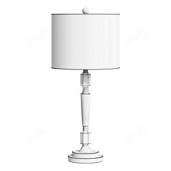 Elegant Crystal Table Lamp Set 3D model image 2