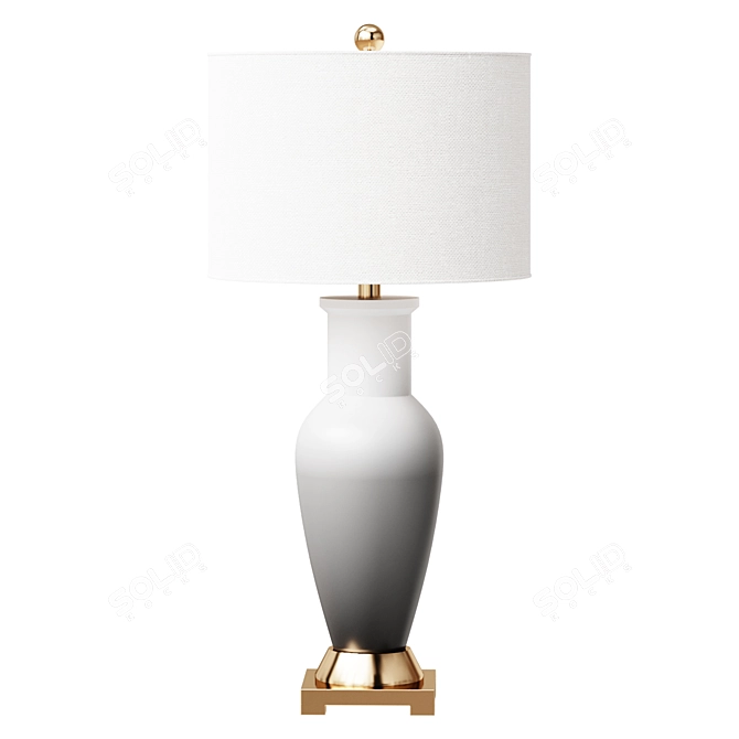 Dip Dye Ceramic Table Lamp 3D model image 1