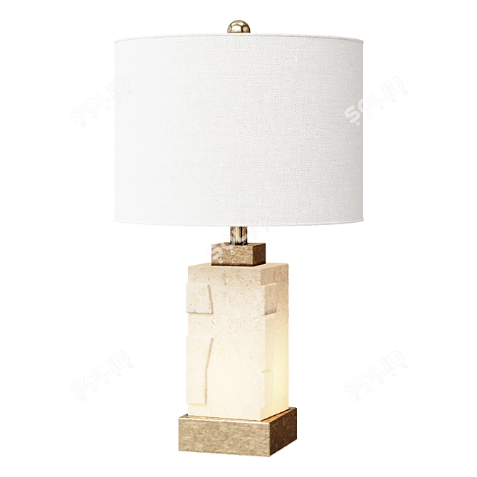Eloise Alabaster LED Table Lamp 3D model image 1