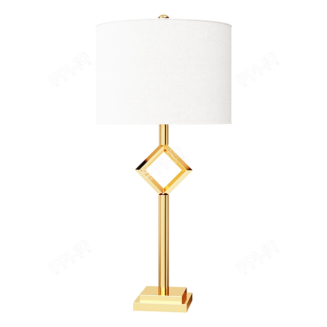 Gold Leaf LED Table Lamp 3D model image 1