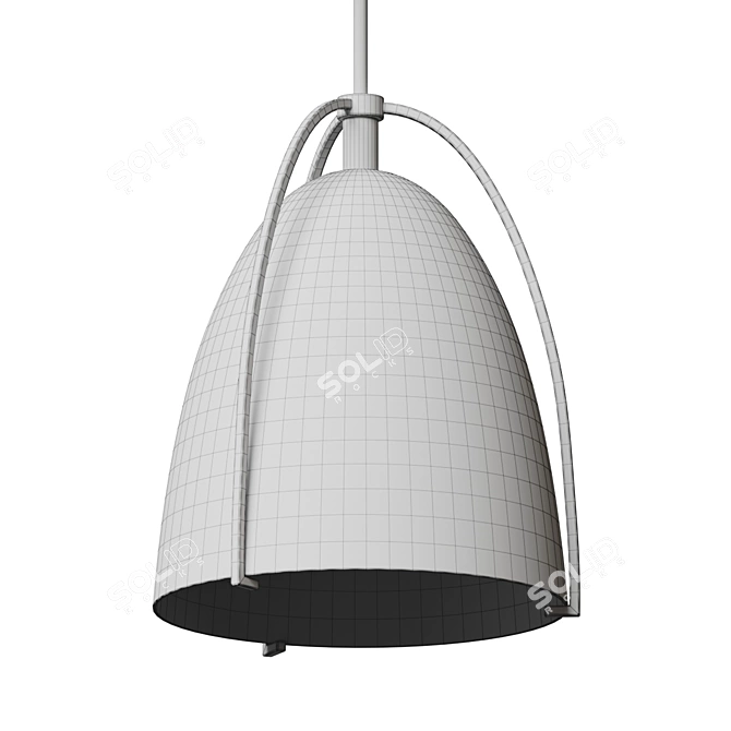 Sleek Industrial Pendant Light 3D model image 5