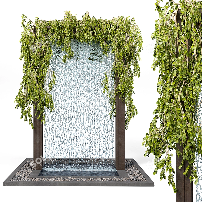 Ivy Arch Water Fountain Render 3D model image 1