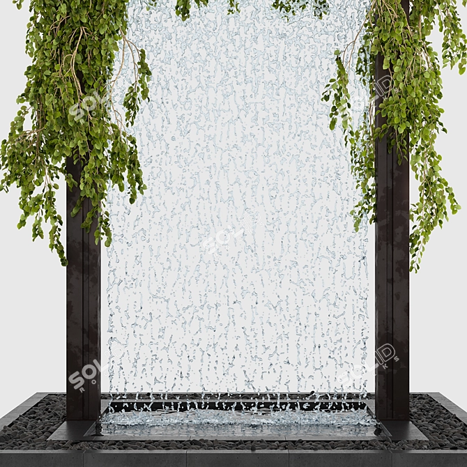 Ivy Arch Water Fountain Render 3D model image 2