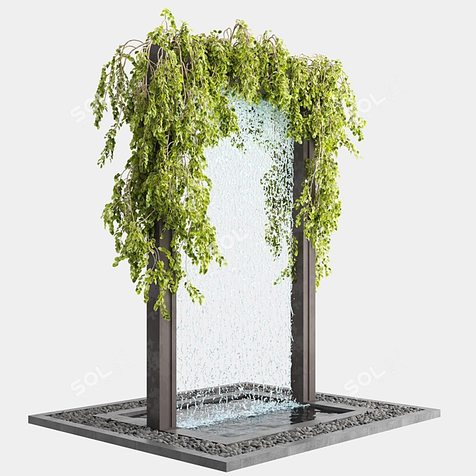 Ivy Arch Water Fountain Render 3D model image 3