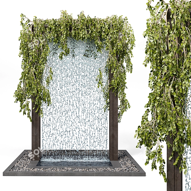 Ivy Arch Water Fountain Render 3D model image 5