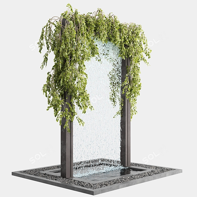 Ivy Arch Water Fountain Render 3D model image 7